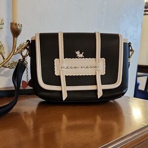 Loungefly Black and Cream Marie Aristacats Crossbody Bag